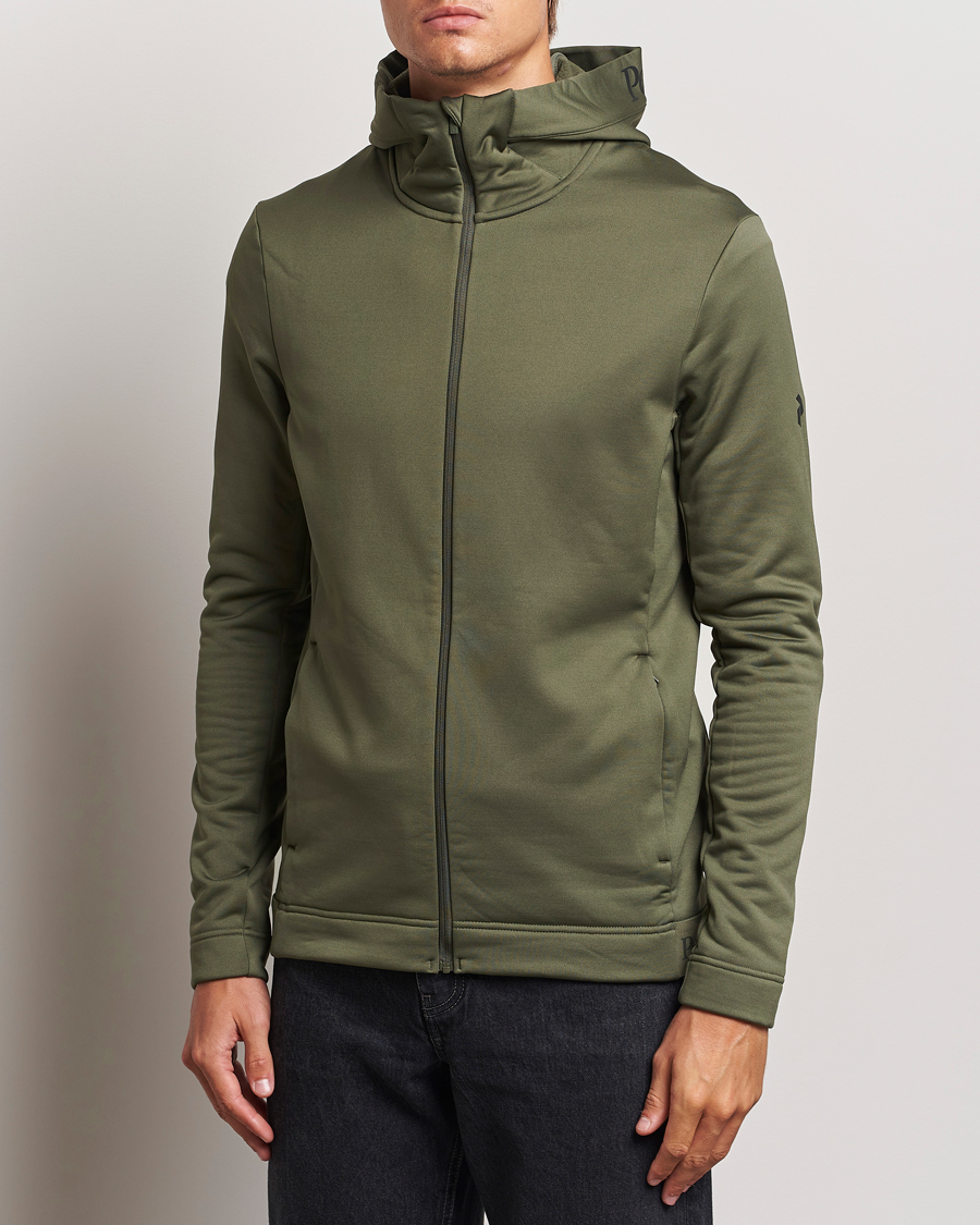 Hombres |  | Peak Performance | Rider Tech Zip Hood  Pine Needle