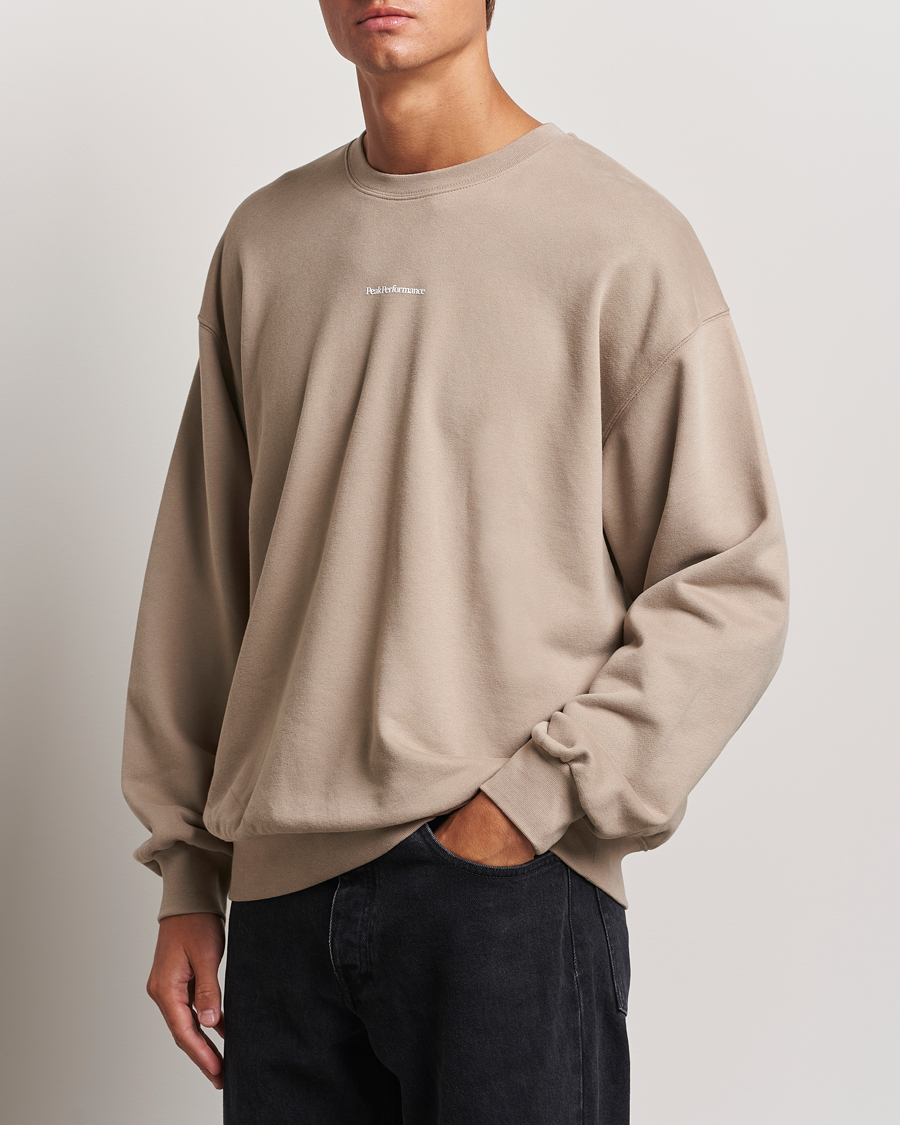 Hombres |  | Peak Performance | Original Terry Crew Sweatshirt Avid Beige