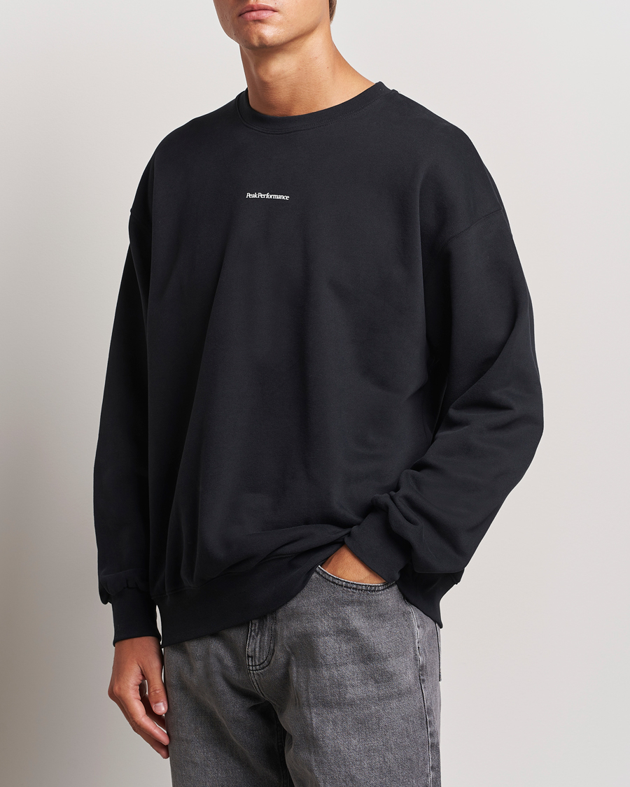 Hombres |  | Peak Performance | Original Terry Crew Sweatshirt Black