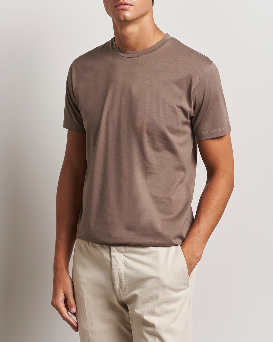 Hombres |  | Sunspel | Riviera Organic Tee Cedar