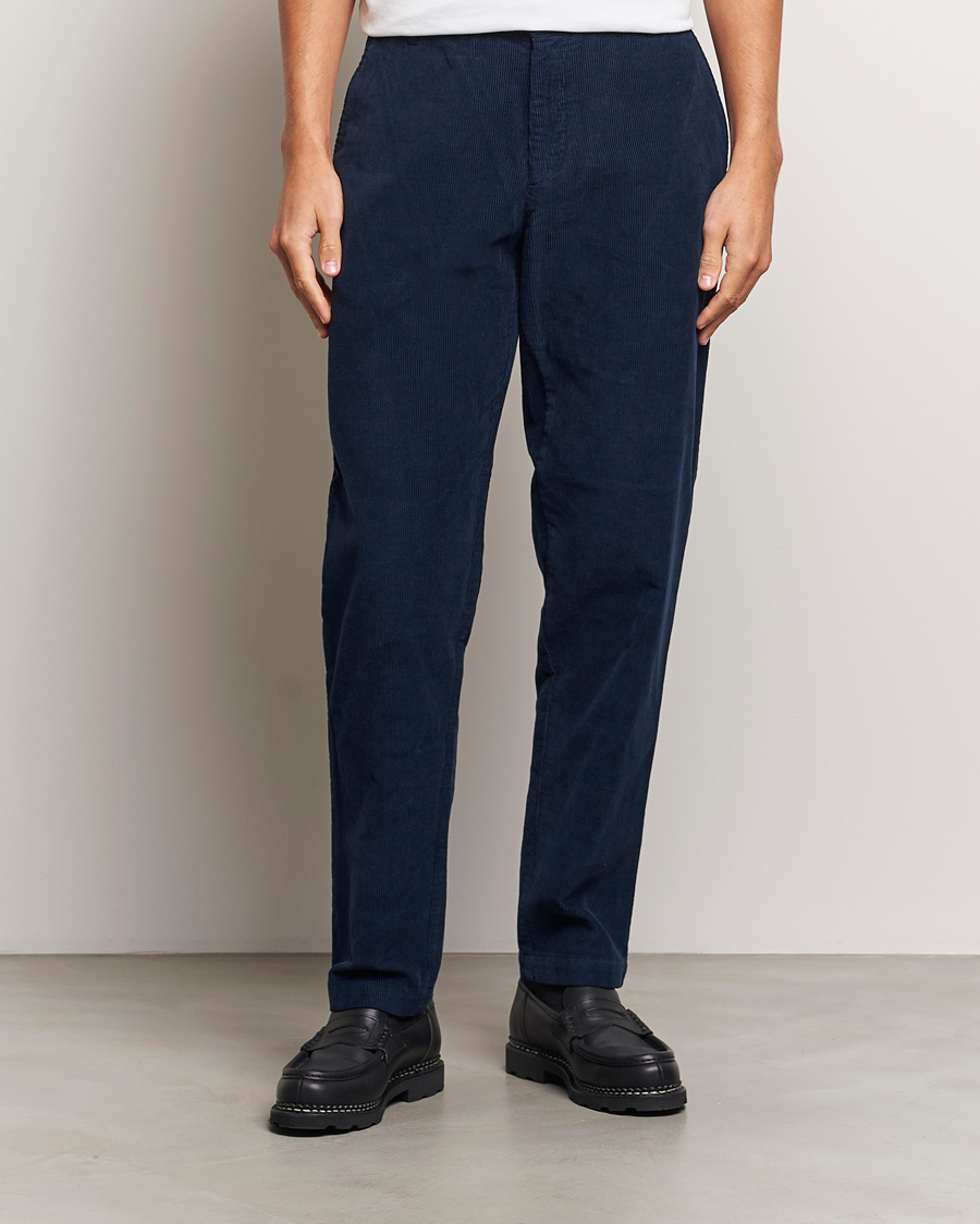 Hombres |  | Sunspel | Corduroy Chore Trousers Navy