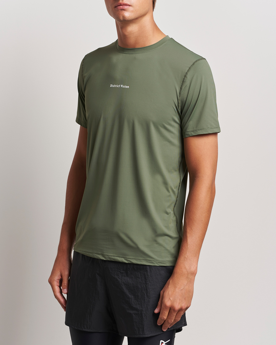 Hombres |  | District Vision | Ultralight Aloe Short Sleeve Sage