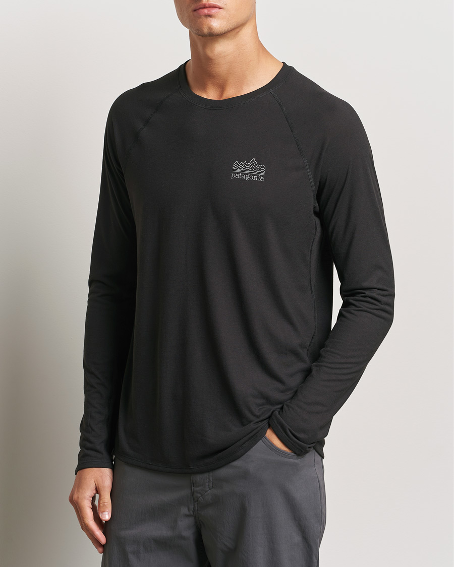 Hombres |  | Patagonia | Long Sleeve Cap Cool Trail Graphic Shirt Black