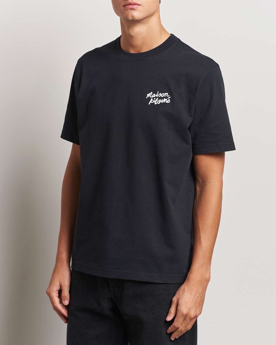 Hombres |  | Maison Kitsuné | Mini Handwriting T-shirt Black