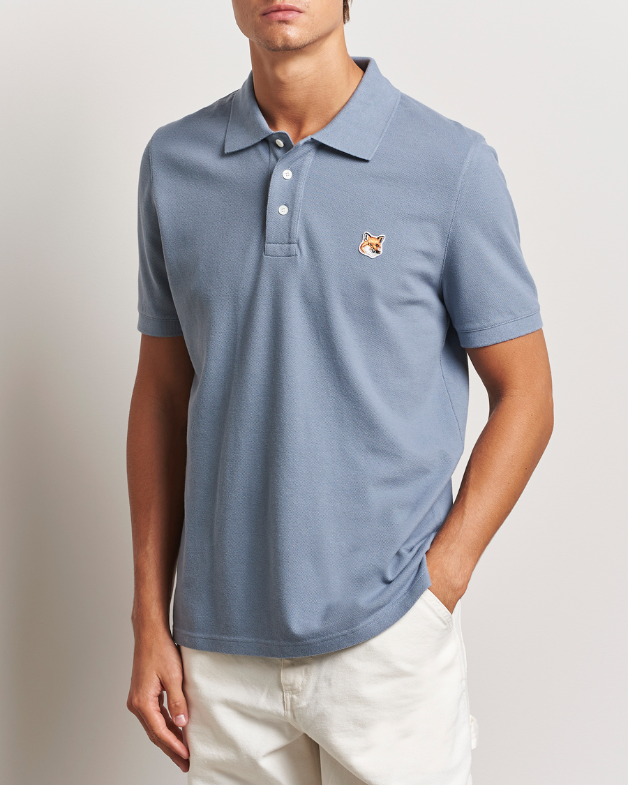 Hombres |  | Maison Kitsuné | Fox Head Polo Moonlight Blue