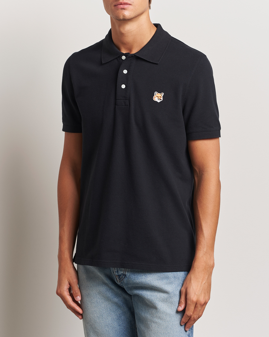 Hombres |  | Maison Kitsuné | Fox Head Polo Black