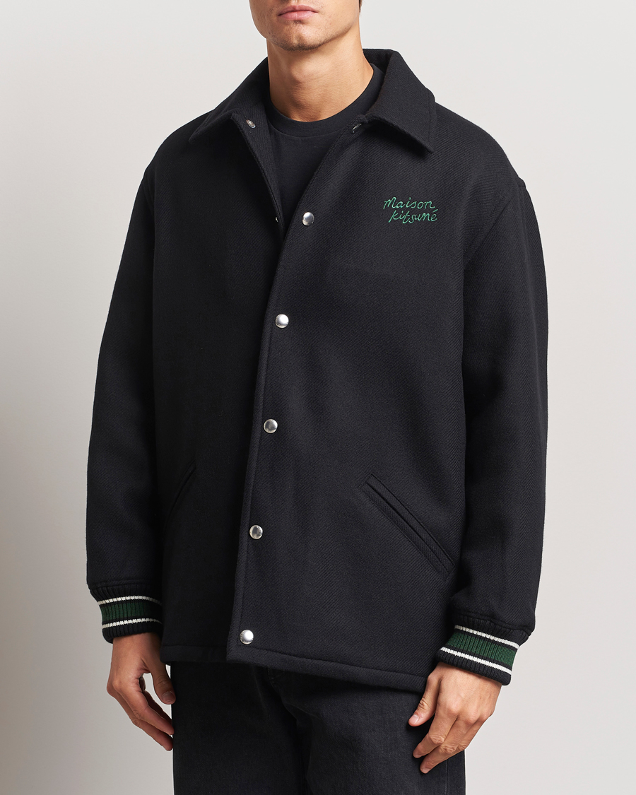 Hombres |  | Maison Kitsuné | Varsity Jacket Black