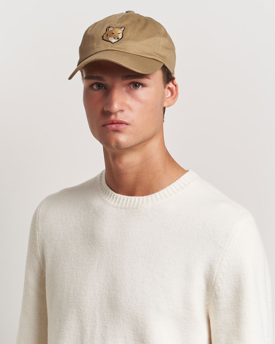 Hombres |  | Maison Kitsuné | Fox Head Cap Chino Beige