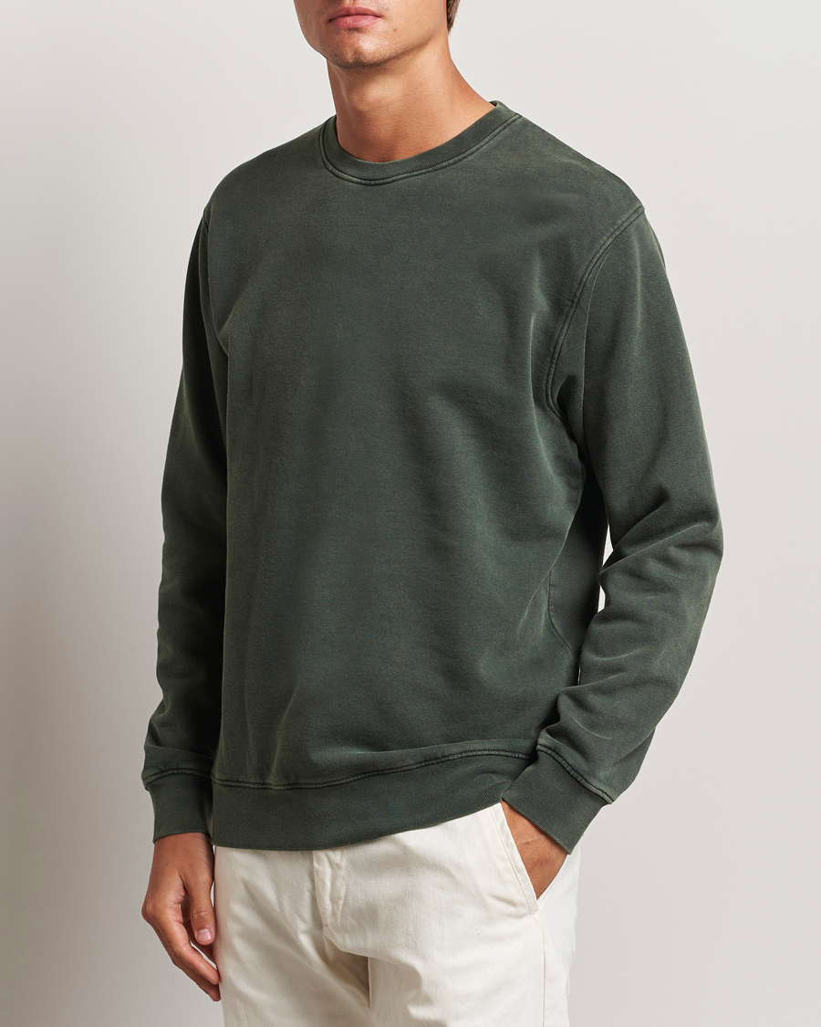 Hombres |  | Colorful Standard | Classic Organic Crew Neck Sweat Midnight Forest