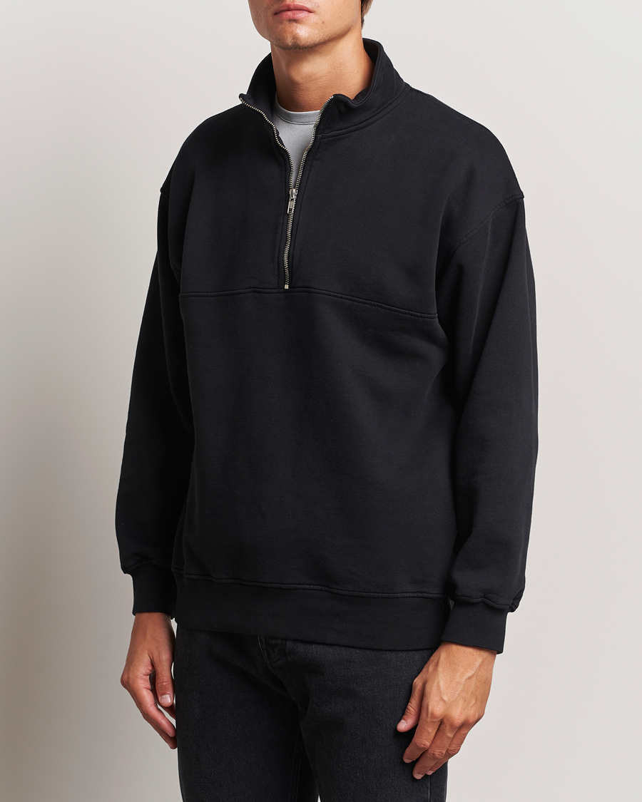 Hombres |  | Colorful Standard | Classic Organic Half-Zip Deep Black