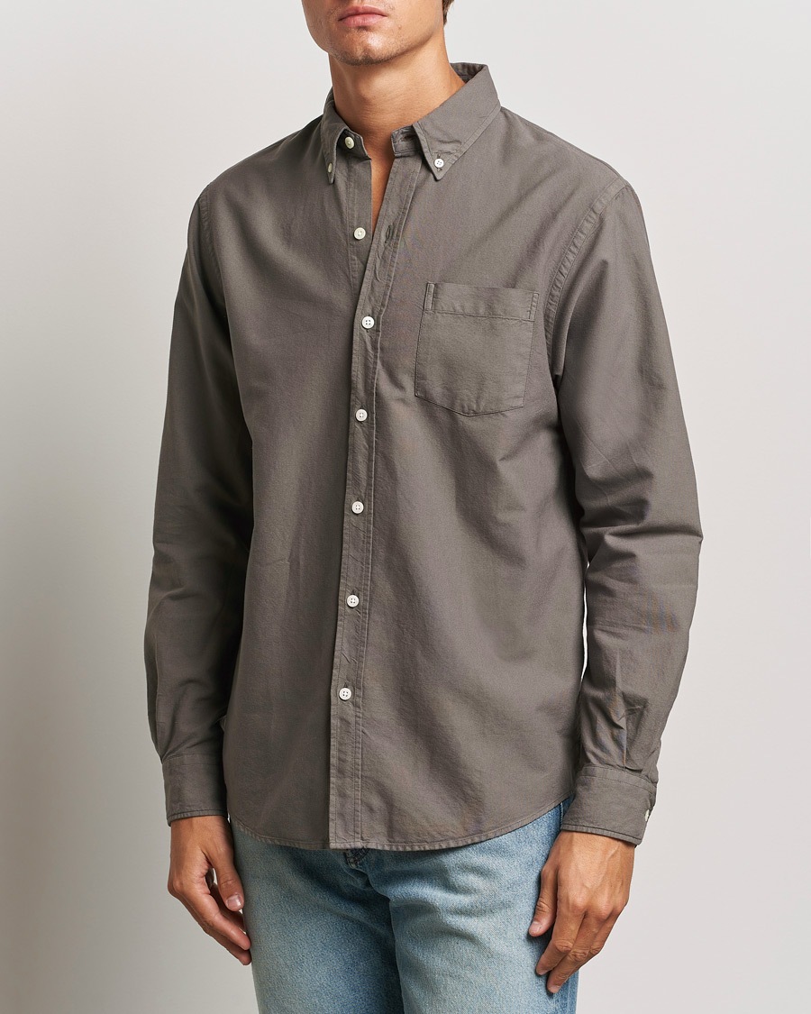 Hombres |  | Colorful Standard | Classic Organic Oxford Button Down Shirt Storm Grey