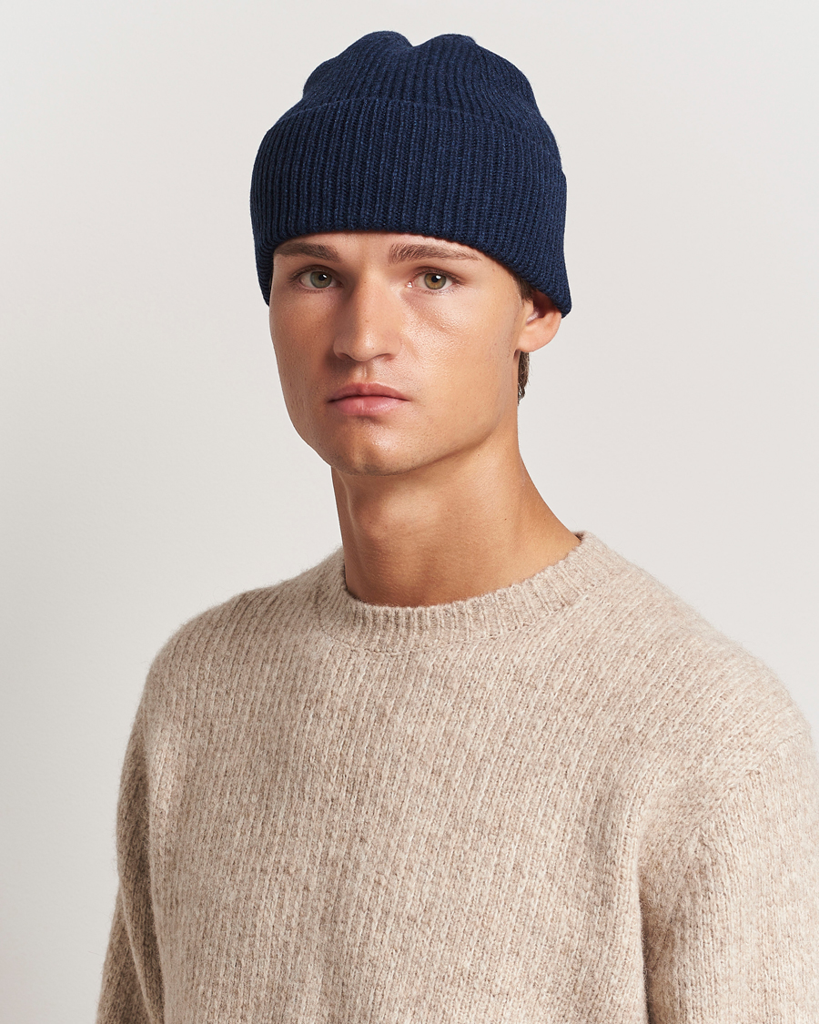 Hombres |  | Colorful Standard | Merino Wool Beanie Marine Blue