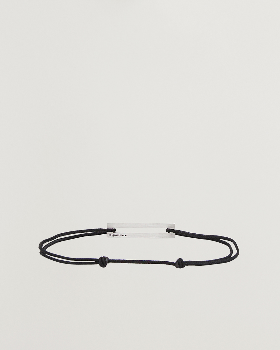 Hombres |  | LE GRAMME | Lacquered Cord Bracelet Black