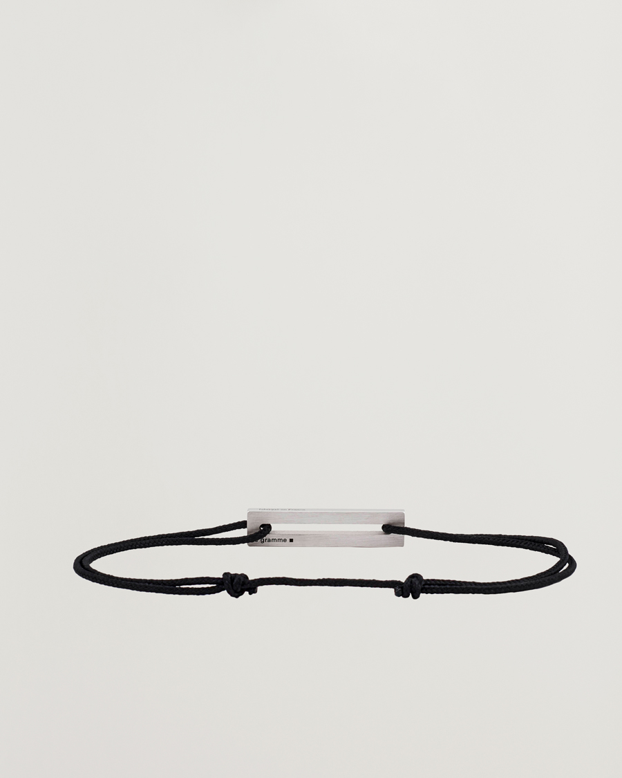 Hombres |  | LE GRAMME | Lacquered Cord Bracelet Green