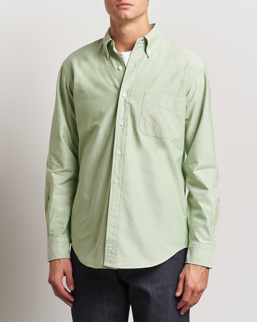 Hombres |  | Kamakura Shirts | Vintage Ivy Oxford Button Down Shirt Green