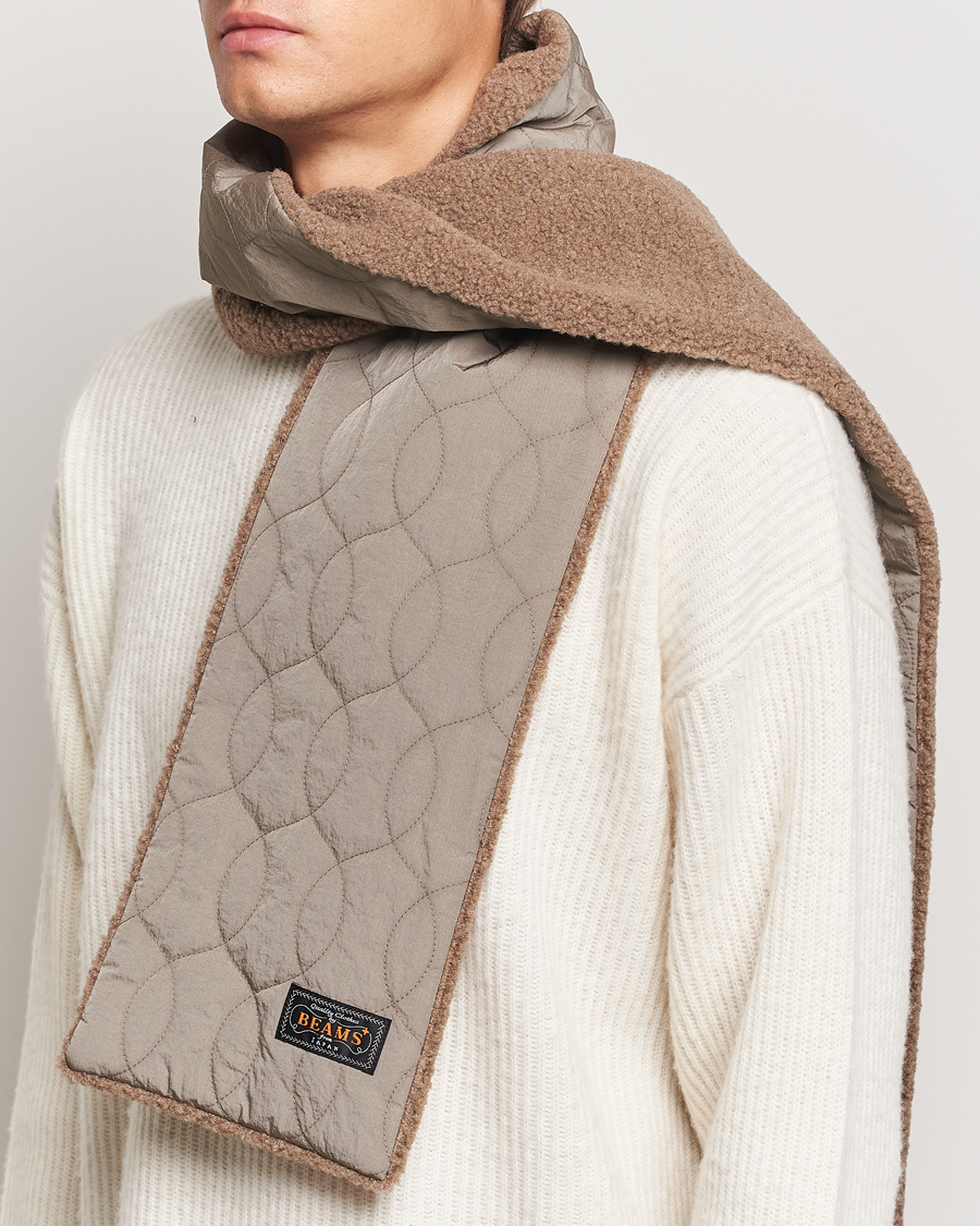 Hombres |  | BEAMS PLUS | Muffler Boa Quilt Khaki