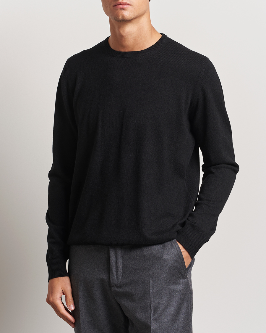 Hombres |  | Gran Sasso | Wool/Cashmere Crew Neck Black