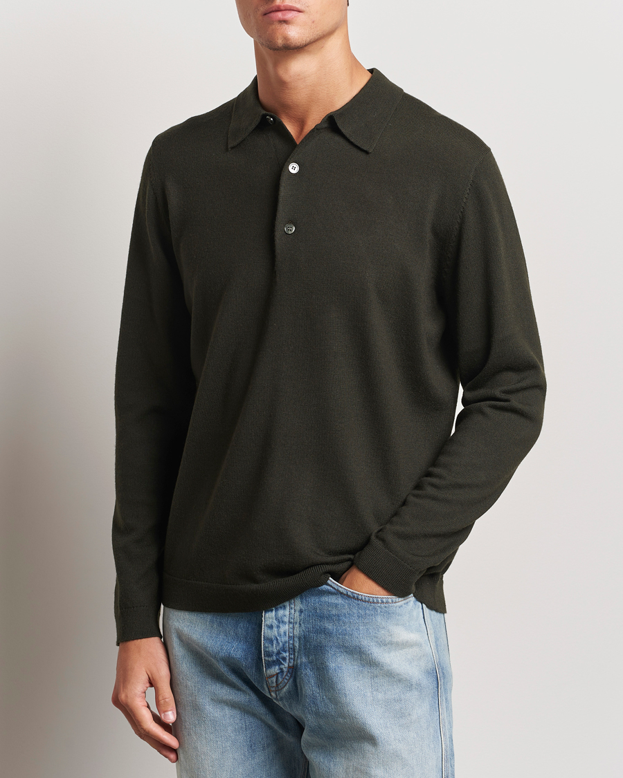 Hombres | Ropa | A Day\'s March | Ambroz Merino Polo Dark Green