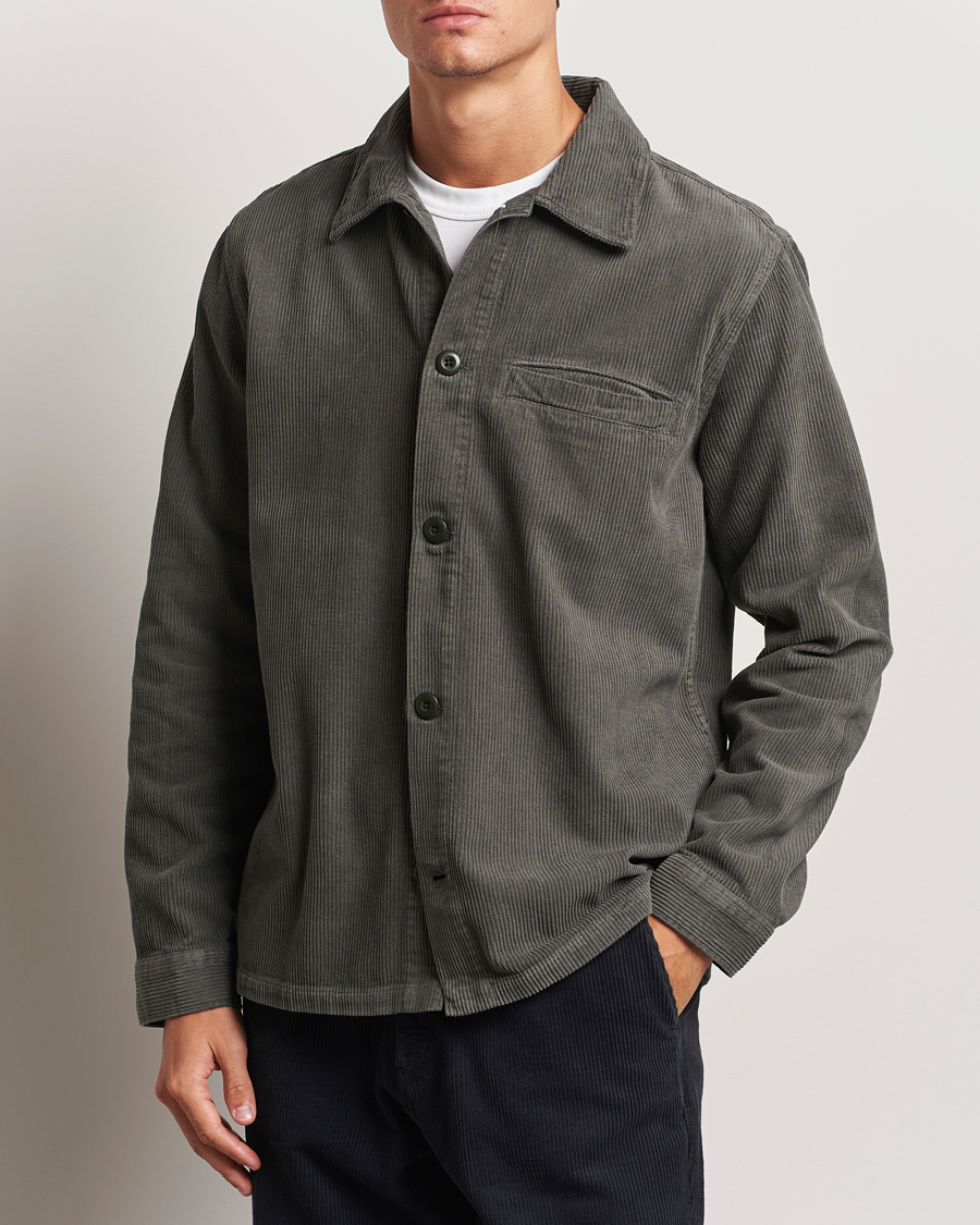 Hombres |  | A Day\'s March | Telford Corduroy Overshirt Olive