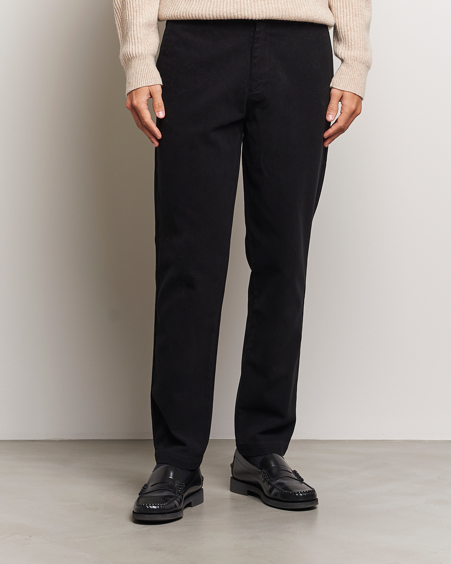 Hombres |  | A Day\'s March | Miller Cotton Lyocell Trousers Black