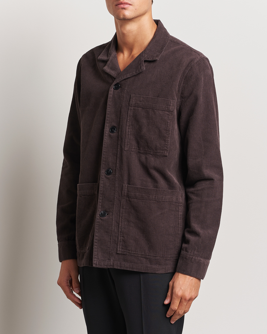 Hombres | Ropa | A Day\'s March | Banagher Corduroy Overshirt Chocolate