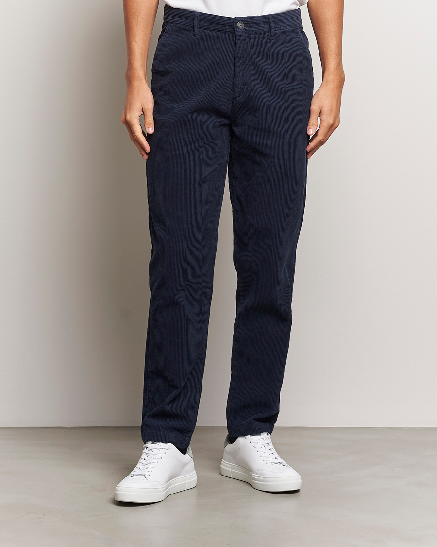 Hombres | Pantalones de pana | A Day\'s March | Miller Corduroy Trousers Navy