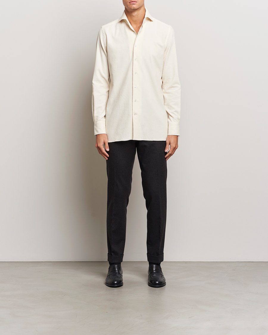 Hombres |  | 100Hands | Japan Corduroy Shirt Off White