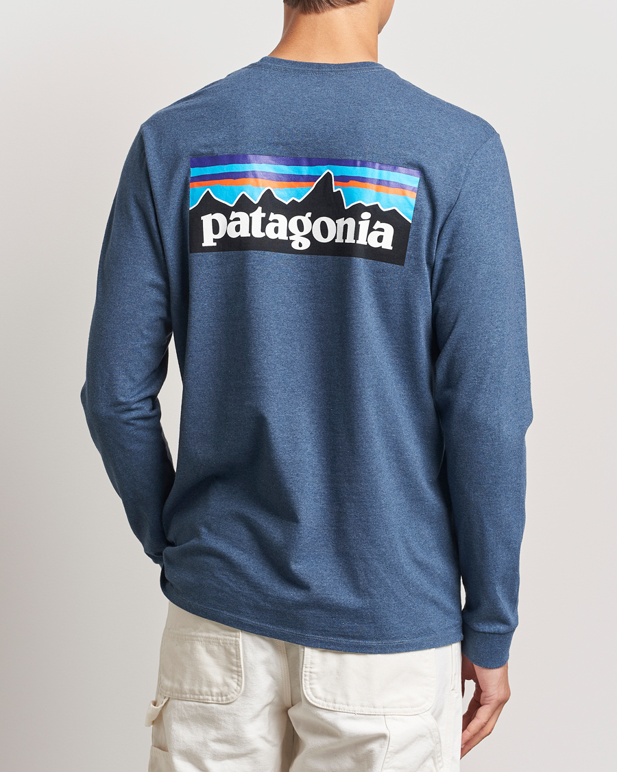 Hombres | Camisetas manga larga | Patagonia | P-6 Logo Responsibiliti T-Shirt Utility Blue