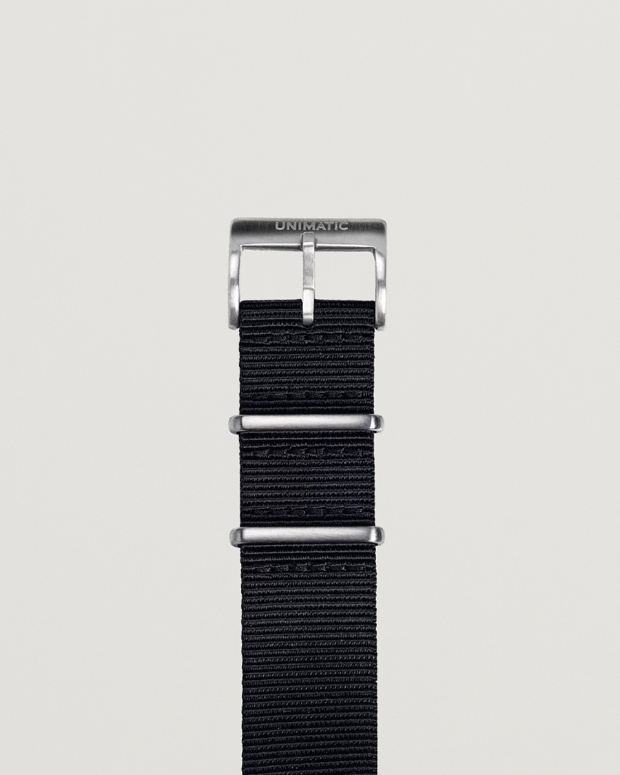 Hombres |  | UNIMATIC | Nylon Nato Steel 22mm Strap Black