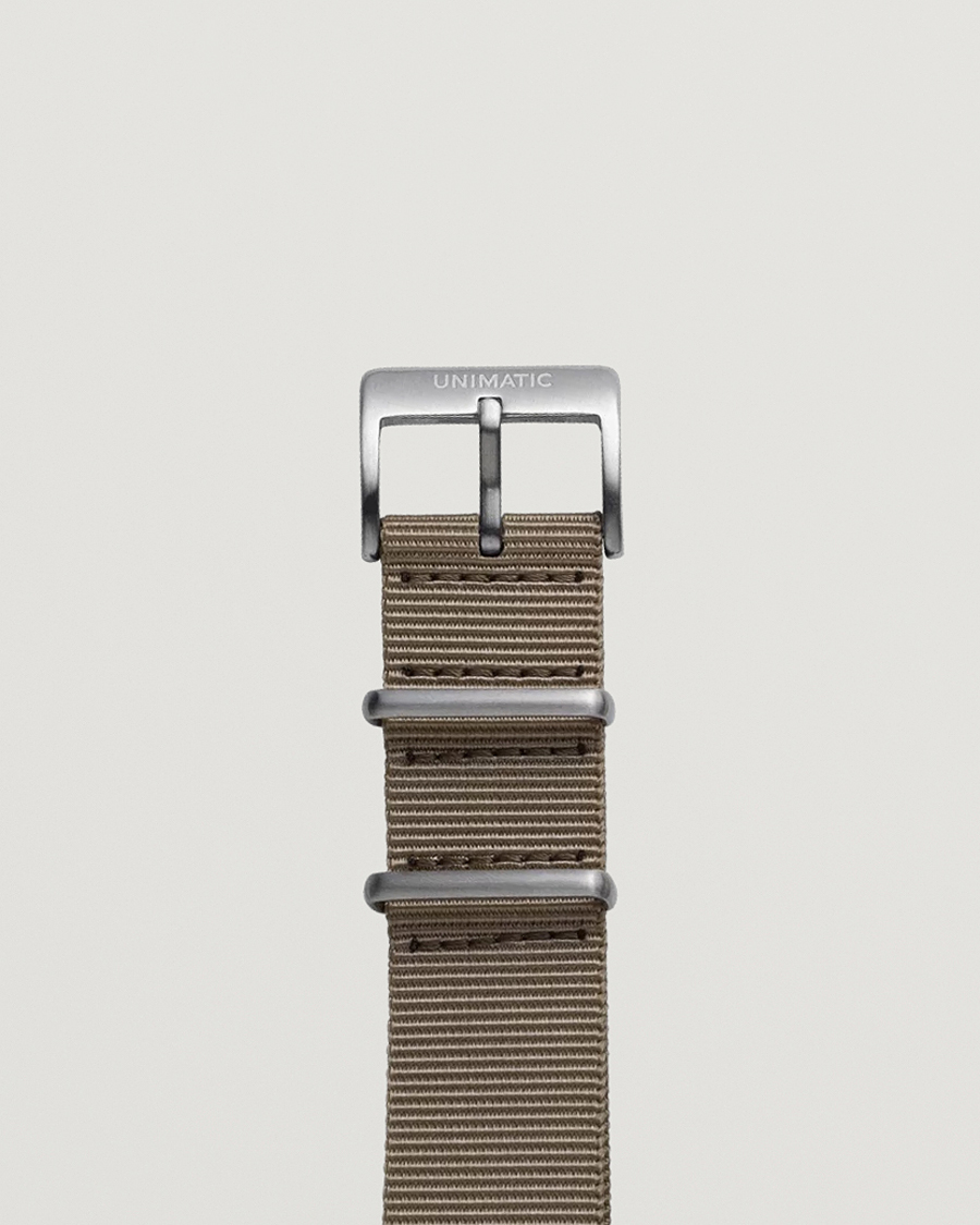 Hombres |  | UNIMATIC | Nylon Nato Steel 22m Strap Sand 