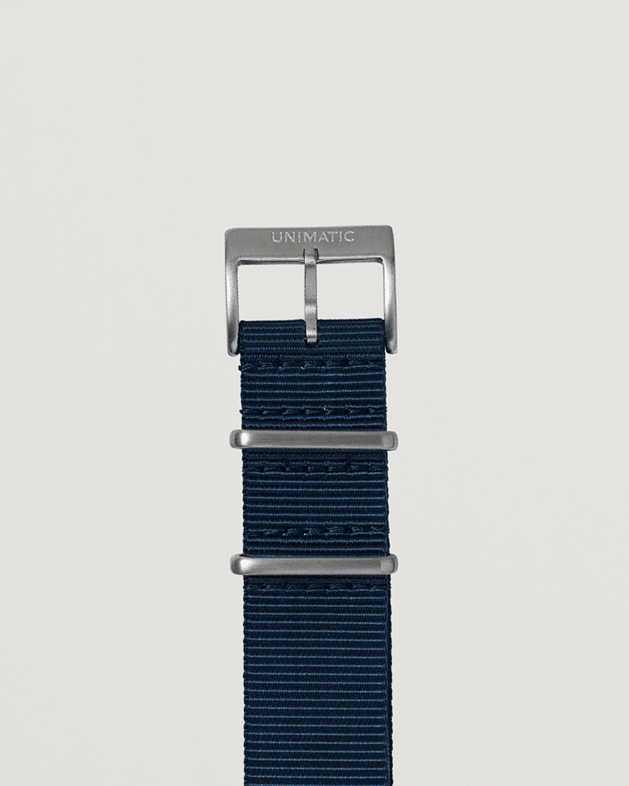 Hombres |  | UNIMATIC | Nylon Nato Steel 22mm Strap Vintage Navy