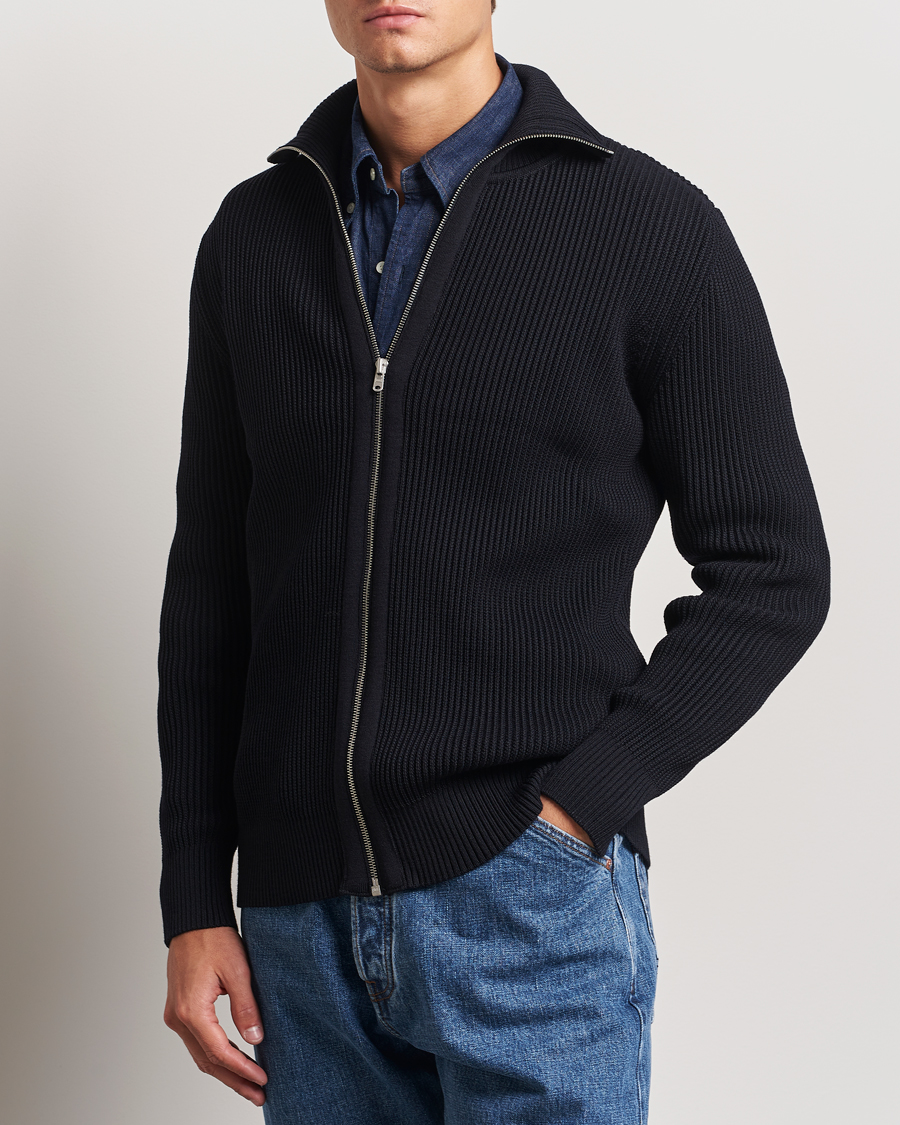 Hombres |  | S.N.S. Herning | Fender Wool Full Zip Navy Blue