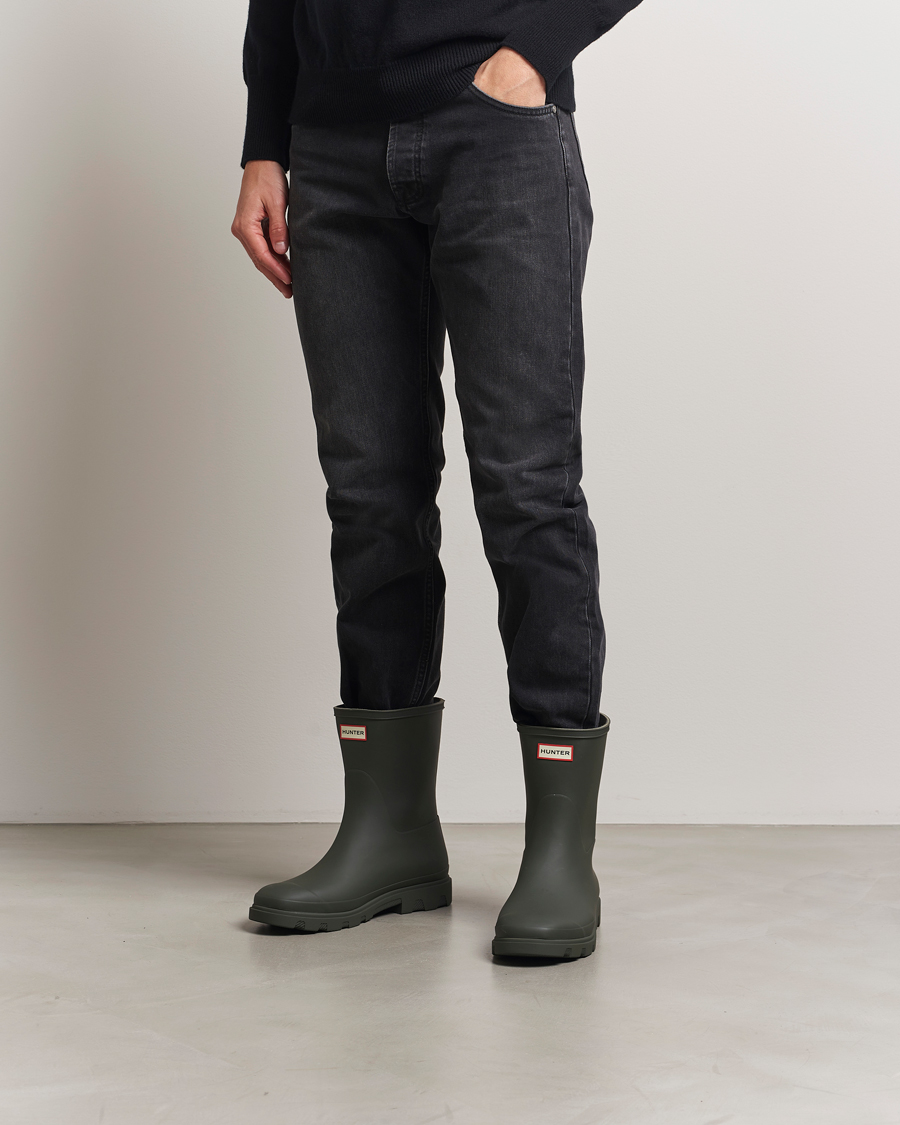 Hombres | Sobrecubiertas | Hunter Boots | Downpour Short Boot Dark Olive