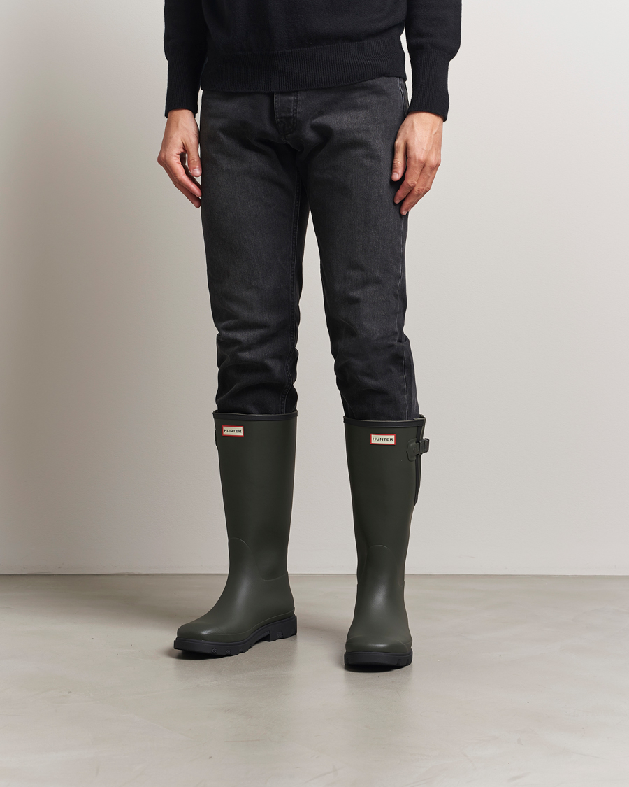 Hombres | Sobrecubiertas | Hunter Boots | Downpour Adjustable Boot Dark Olive