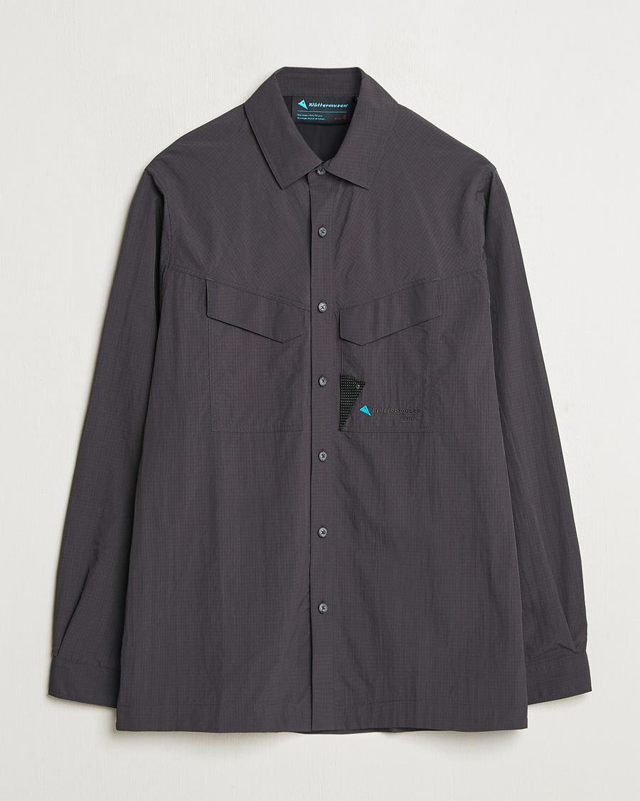 Hombres | Camisas | Klättermusen | Syn Long Sleeve Function Shirt Raven