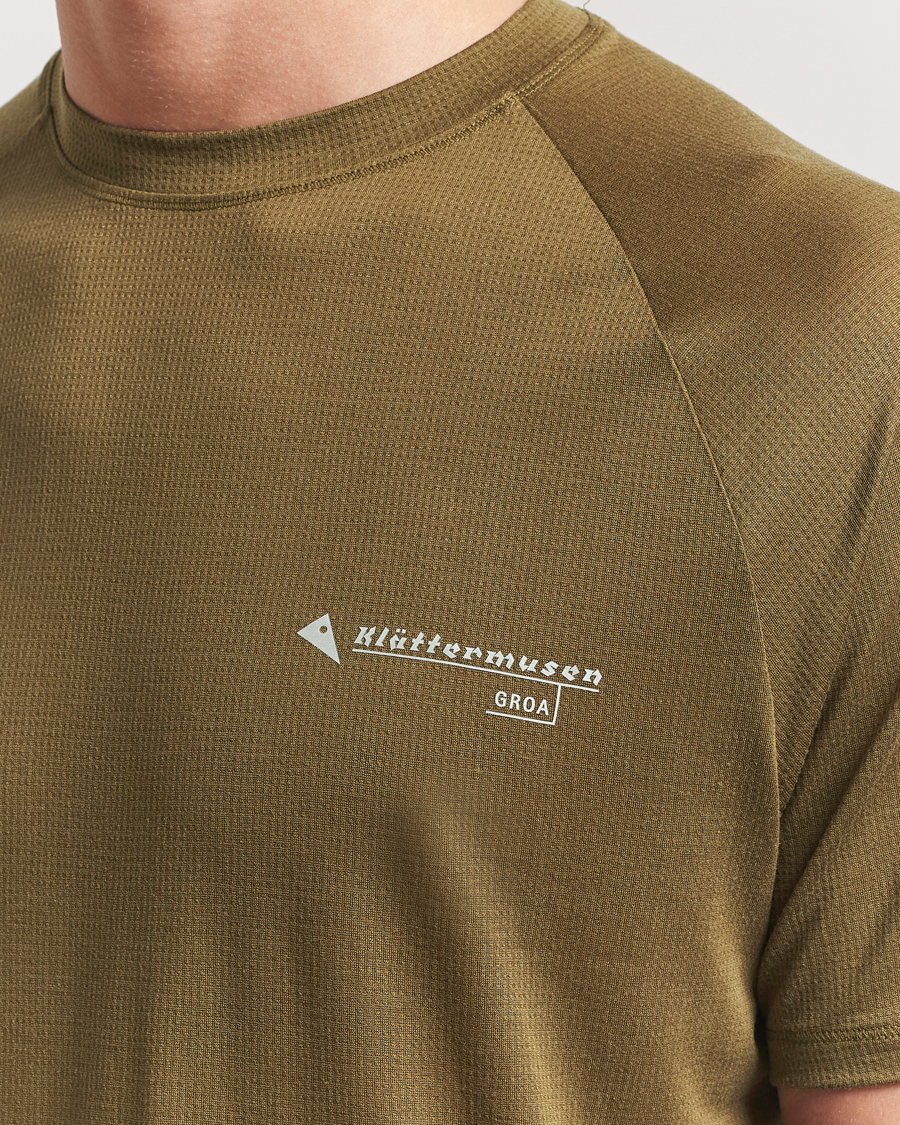 Hombres | Camisetas | Klättermusen | Groa Short Sleeve T-Shirt Olive
