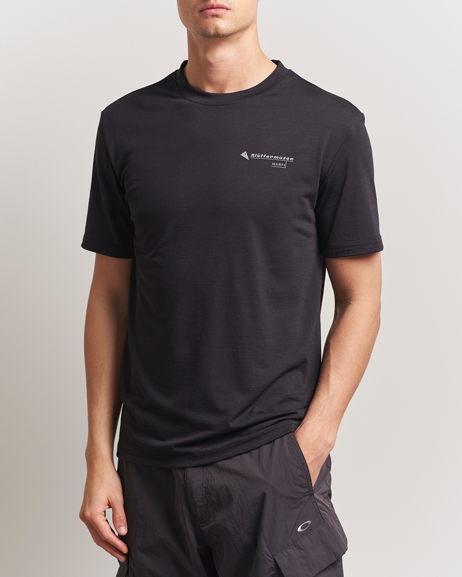 Hombres | Camisetas | Klättermusen | Narfi Short Sleeve Running T-Shirt Raven