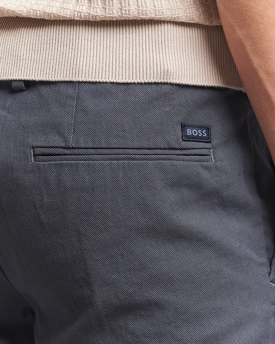 Hombres | Pantalones | BOSS BLACK | Kaito Structured Cotton Pants Dark Blue