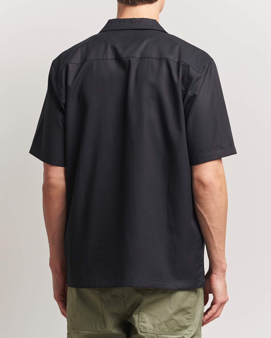 Hombres | Camisas | Carhartt WIP | Short Sleeve Cotton/Tencel Delrey Shirt Black/White