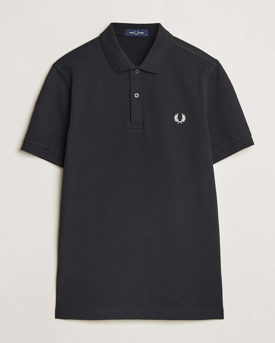 Hombres | Polos | Fred Perry | Plain Polo Shirt Black