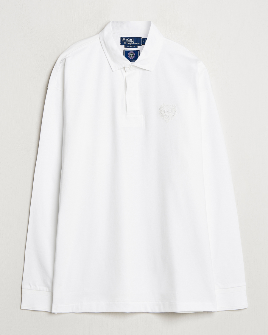 Hombres | Jerséis y prendas de punto | Polo Ralph Lauren | Wimbledon Long Sleeve Polo Ceramic White