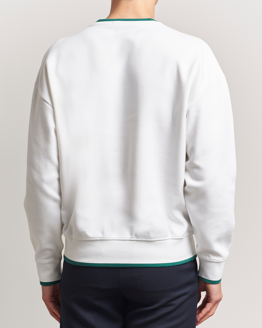 Hombres | Jerséis y prendas de punto | RLX Ralph Lauren | Active Sweatshirt Ceramic White/Kelly Green