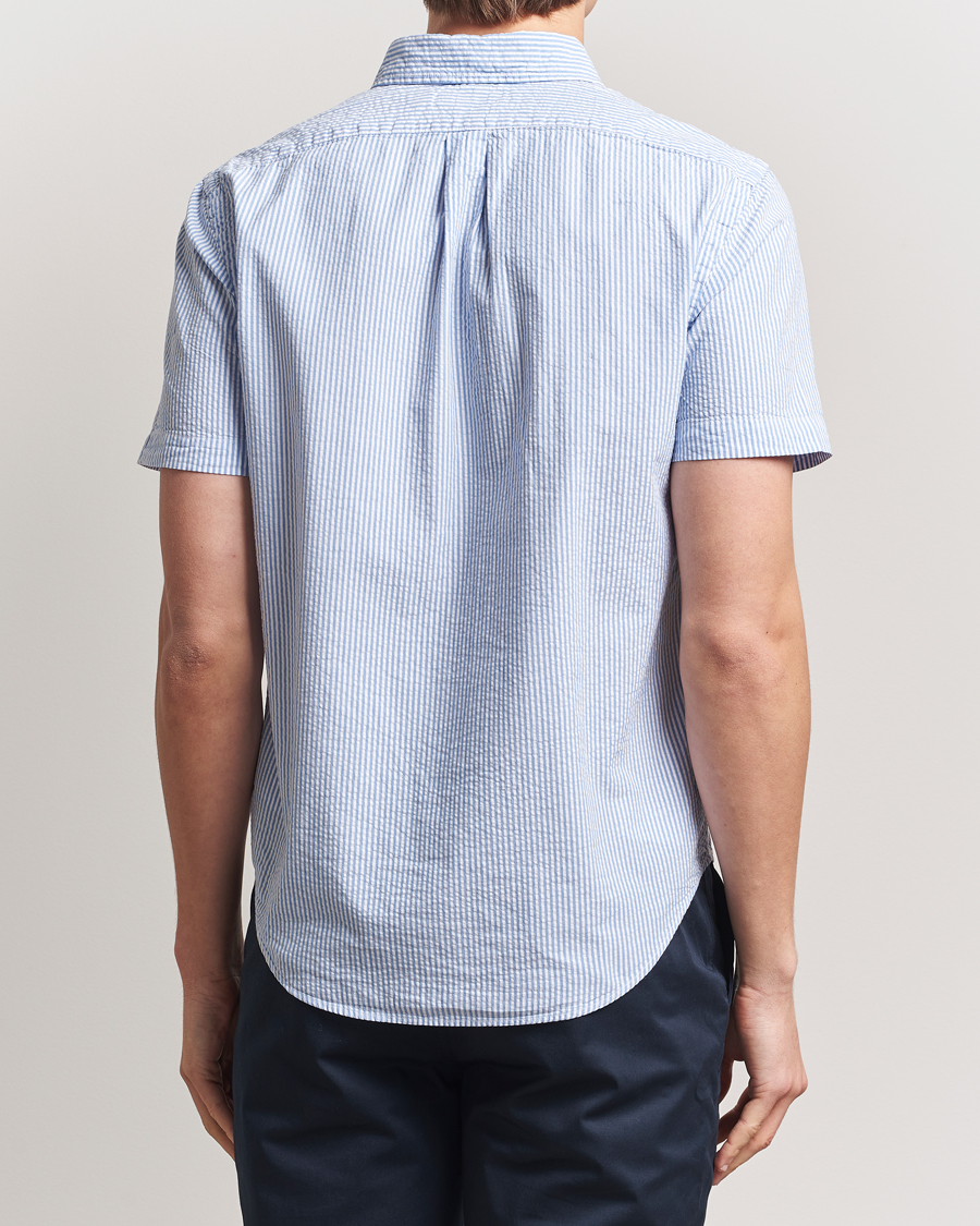 Hombres | Camisas | Polo Ralph Lauren | Seersucker Short Sleeve Striped Shirt Blue/White