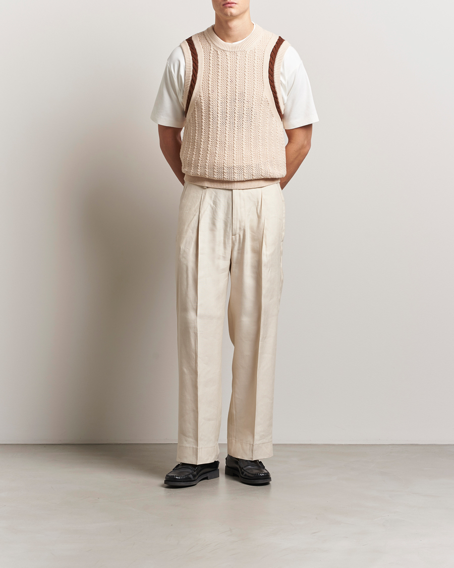 Hombres | Jerséis y prendas de punto | Drôle de Monsieur | Knitted Vest Cream