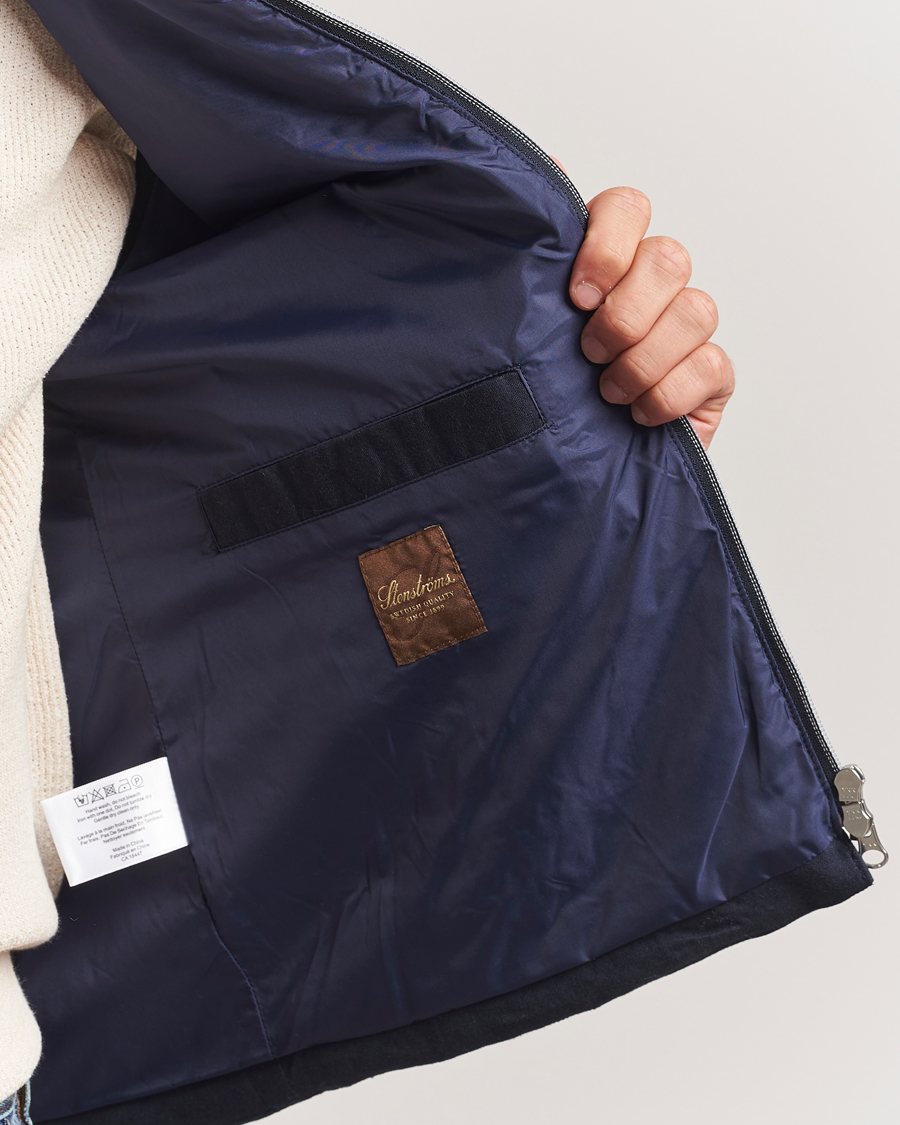 Hombres | Abrigos y chaquetas | Stenströms | Linen/Alcantar Vest Navy