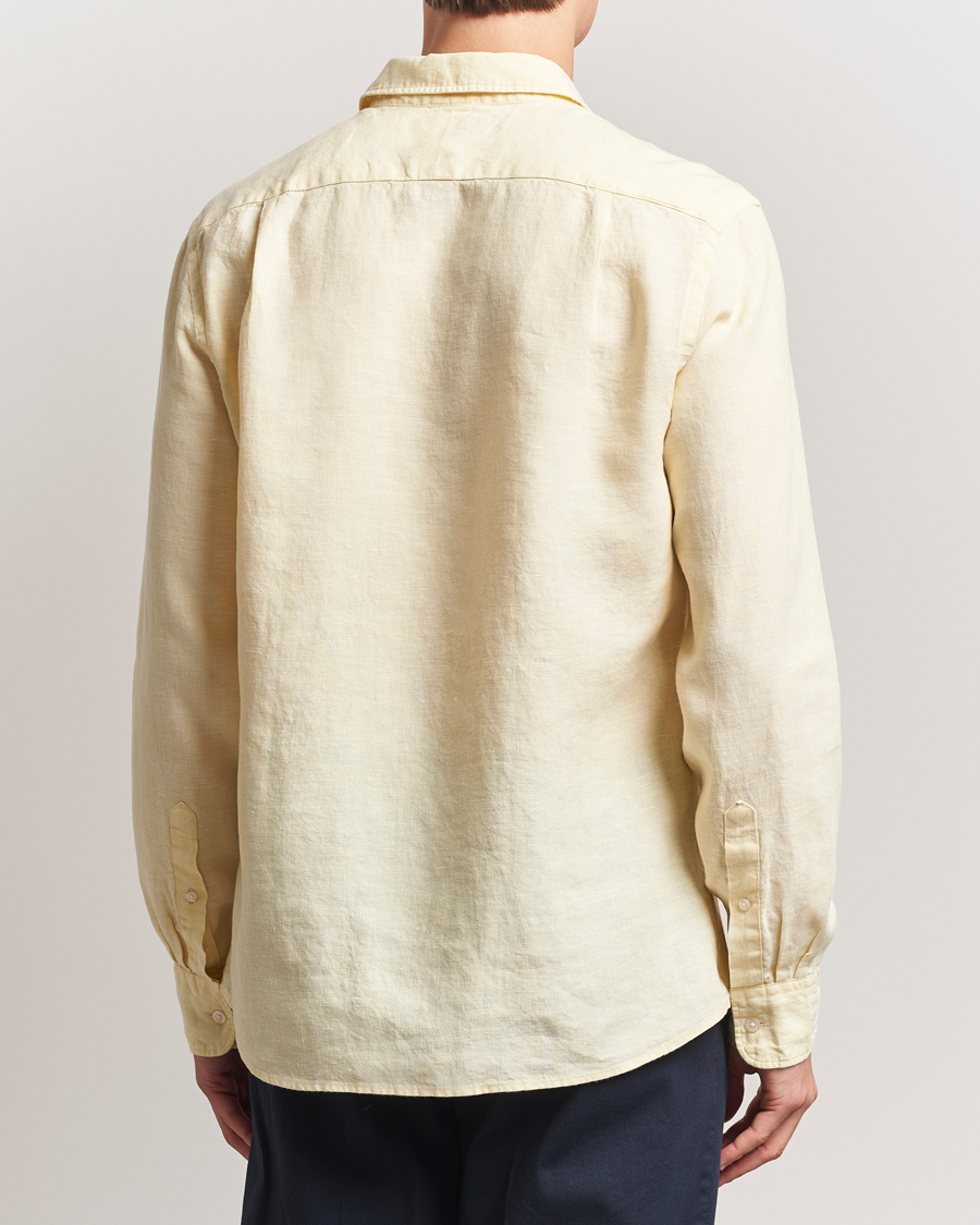 Hombres | Camisas | Charles Tyrwhitt | Pure Linen Slim Fit Shirt Lemon