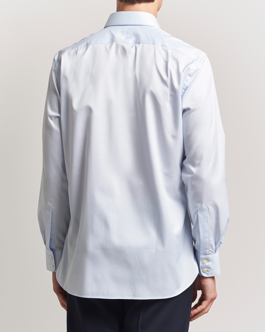 Hombres | Camisas | Charles Tyrwhitt | Egyptian Cotton Weave Stripe Shirt Ice Blue