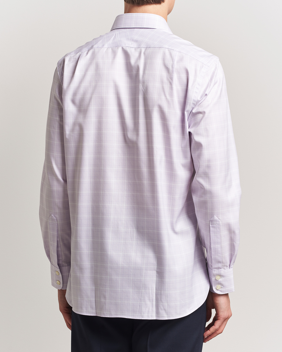 Hombres | Camisas | Charles Tyrwhitt | Egyptian Cotton Pow Check Shirt Lavender