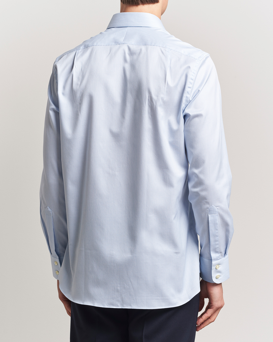 Hombres | Camisas | Charles Tyrwhitt | Egyptian Cotton Fine Stripe Shirt Cornflower