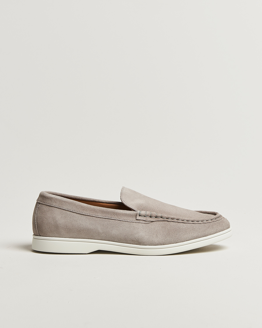 Hombres | Charles Tyrwhitt Suede Slip On Loafers Light Grey | Charles Tyrwhitt | Suede Slip On Loafers Light Grey